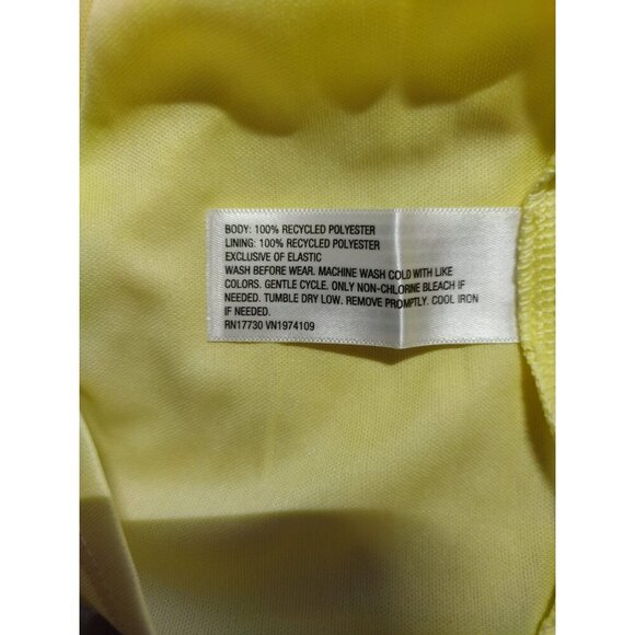 Yellow Art Class Girls Recycled Polyester Smocked Ruffle Dress S (6/7). NWT - Picture 4 of 7
